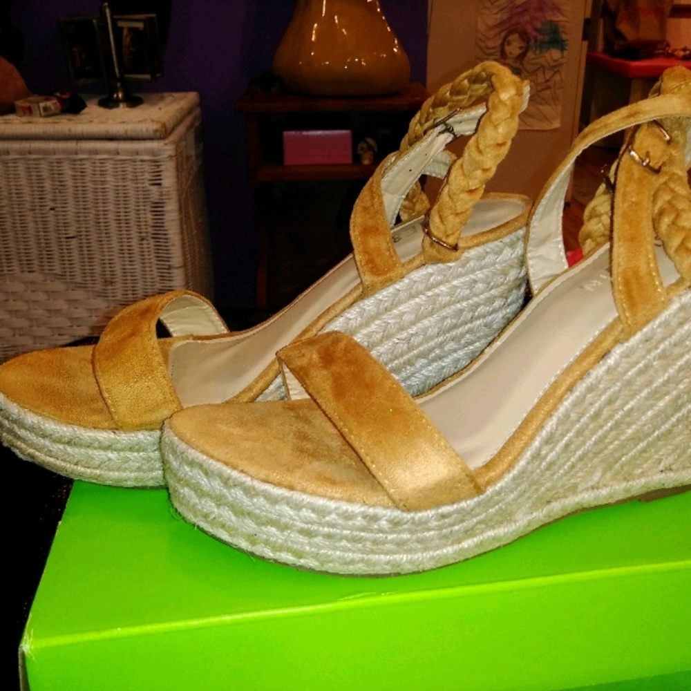 Tan FAUX suade shoes